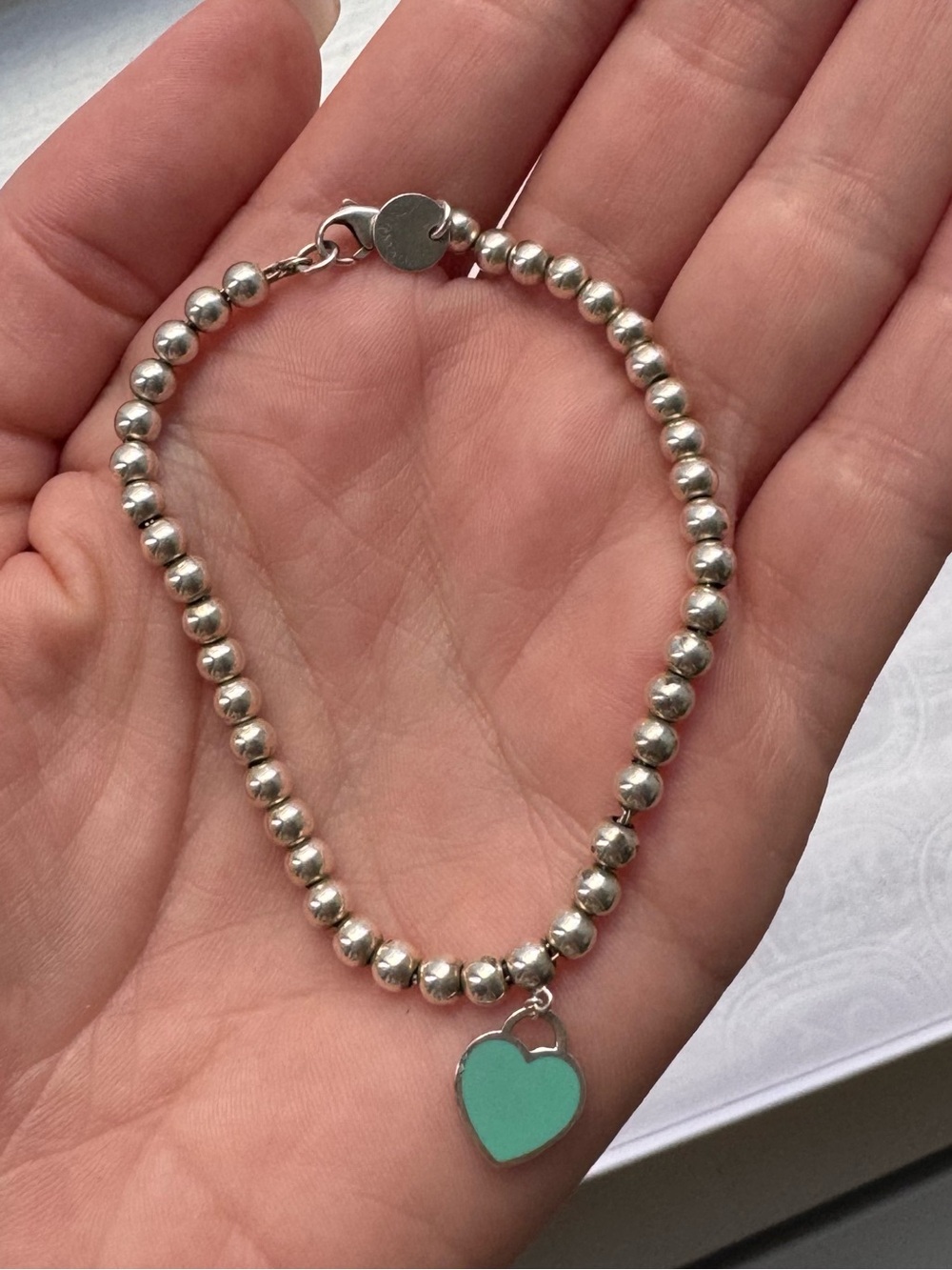 Tiffany Blue® Heart Tag Bead Bracelet in Silver, 4 mm
